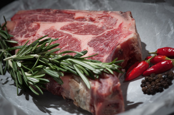 Image of raw meat with herbs