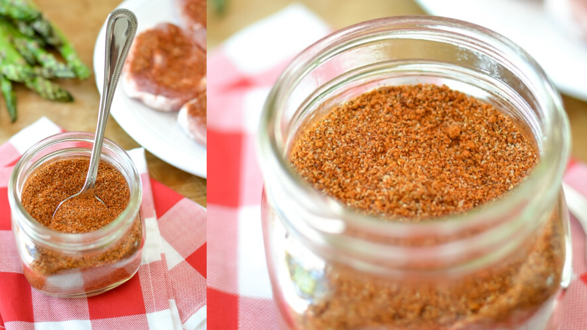 image of easy bbq dry rub by simply whisked in mason jar with spoon