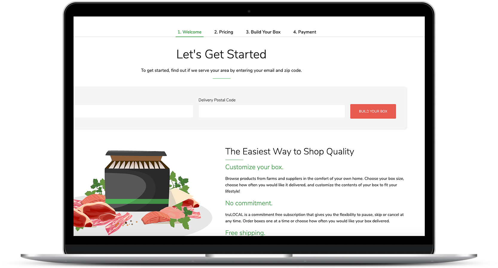 picture of tru local online showing how to get started with services
