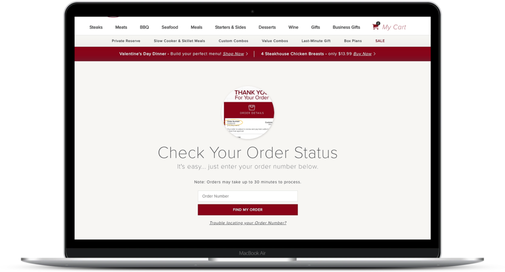 image of omaha steaks order tracker