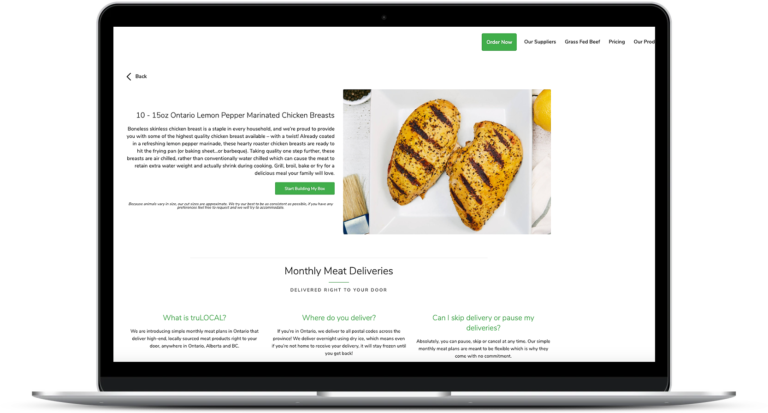 picture of buying marinated chicken online
